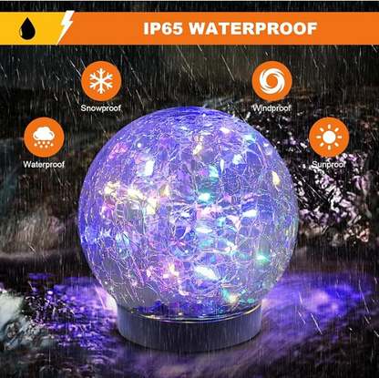 Solar Crackle Ball Light for Garden Decoration