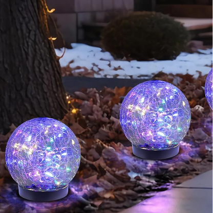 Solar Crackle Ball Light for Garden Decoration