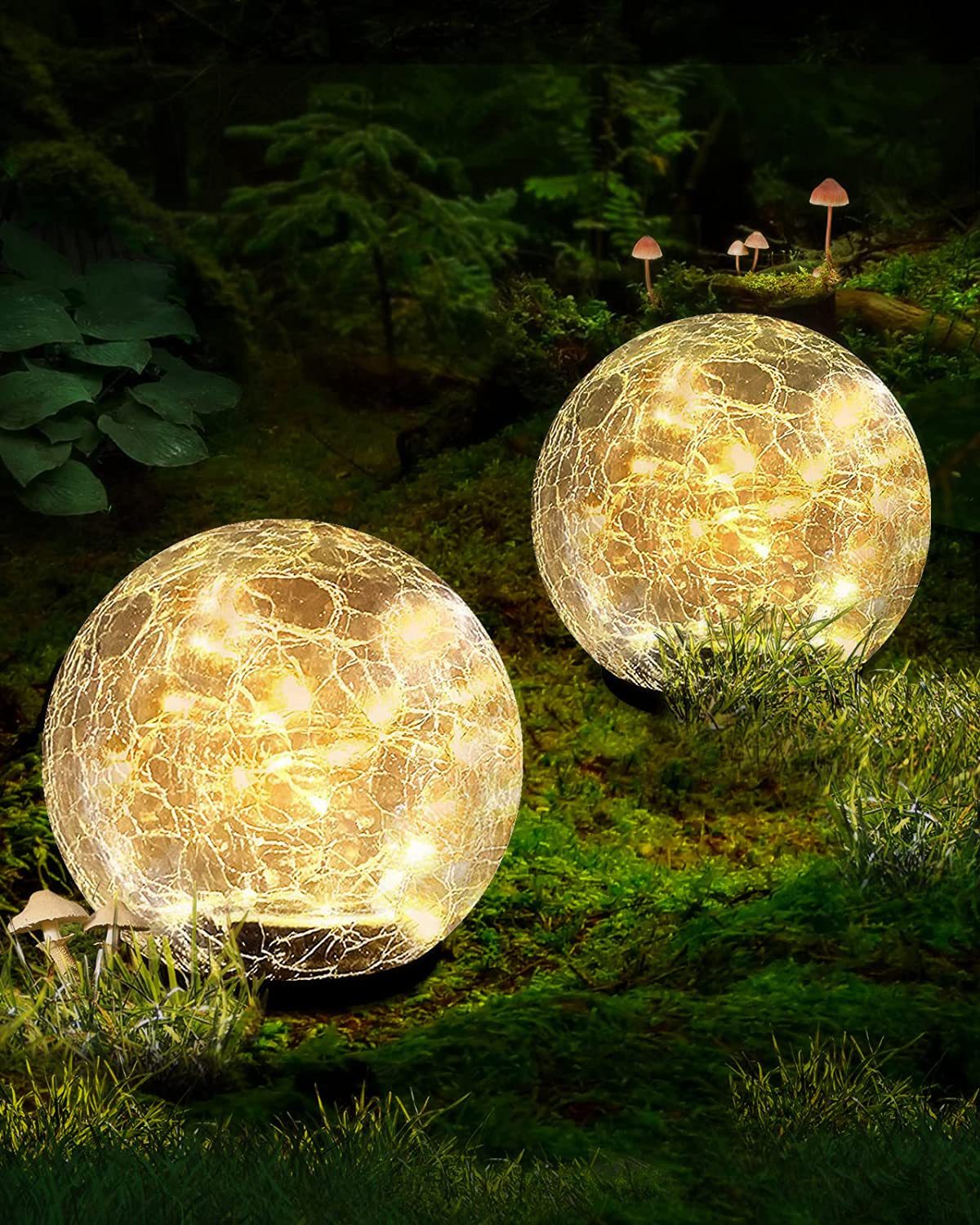 Solar Crackle Ball Light for Garden Decoration
